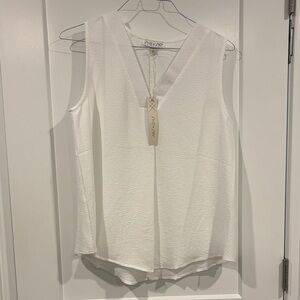 She+Sky Womens Sleeveless Gauze Blouse Large